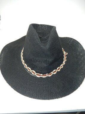 Unisex Black with Beads Cowboy Hat